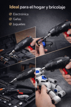 Destornillador Eléctrico Recargable 48 Piezas Kit Completo Con FK17-CY-0210 - Imagen 5