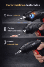 Destornillador Eléctrico Recargable 48 Piezas Kit Completo Con FK17-CY-0210 - Imagen 6
