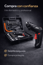 Destornillador Eléctrico Recargable 48 Piezas Kit Completo Con FK17-CY-0210 - Imagen 4