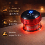 Masajeador De Ventosas Terapia De Succión Con Calor Pantalla Digital FK17-MDK105 - Imagen 5