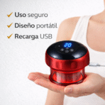Masajeador De Ventosas Terapia De Succión Con Calor Pantalla Digital FK17-MDK105 - Imagen 6