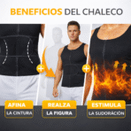 Chaleco Sauna Reductor Hombre Faja Térmica Moldeadora Abdomen Gym FK17-SM014 - Imagen 5