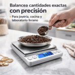 Báscula Digital 0.1g a 3kg Alta Precisión Profesional Acero Con FK17-SM032 - Imagen 4