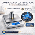 Báscula Digital 0.1g a 3kg Alta Precisión Profesional Acero Con FK17-SM032 - Imagen 5