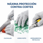 Par de Guantes Resistentes A Cortes Nivel 5 Seguridad Cocina Vidrio X2 FK17-SM0134 - Imagen 6