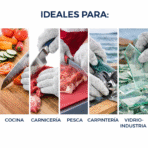 Par de Guantes Resistentes A Cortes Nivel 5 Seguridad Cocina Vidrio X2 FK17-SM0134 - Imagen 3