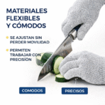 Par de Guantes Resistentes A Cortes Nivel 5 Seguridad Cocina Vidrio X2 FK17-SM0134 - Imagen 2