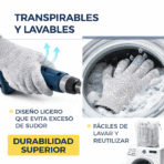 Par de Guantes Resistentes A Cortes Nivel 5 Seguridad Cocina Vidrio X2 FK17-SM0134 - Imagen 5