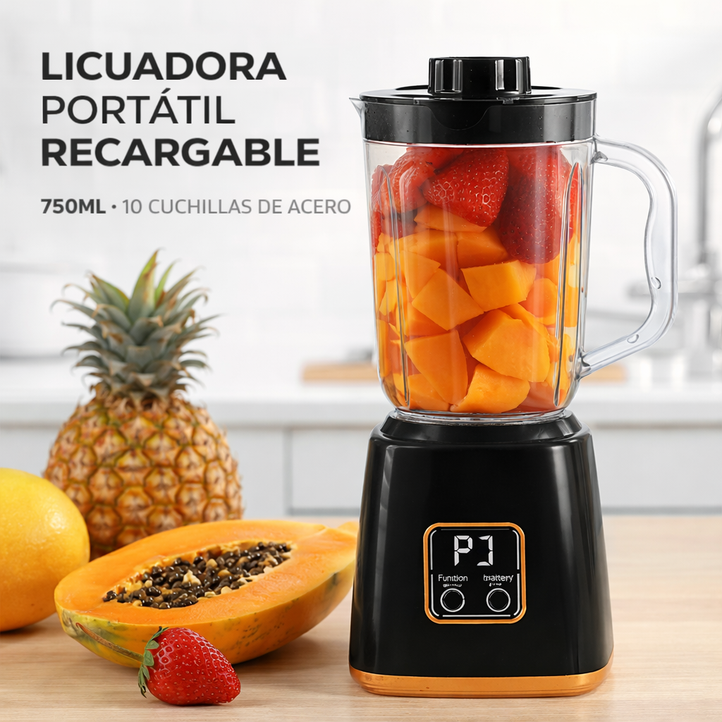 Licuadora-portatil-HP-158-7.4V-600ml-NEGRO-FK17-LIC-HP158-IA-1-2.png Licuadora Portátil Recargable 750ml Cuchillas Tritura Hielo USB FK17-LIC-HP158 - Imagen 1