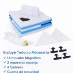 Limpia Vidrios Magnético Doble Cara Con Imán Fuerte Para Ventanas FK17-SM21042 - Imagen 5