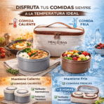 Lonchera Térmica con 4 Recipientes Herméticos Mantiene Comida Caliente y FK17-X4 - Imagen 2