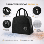 Lonchera Térmica Premium Portátil Conserva Frío Calor Bolsa Almuerzo FK17-BAG201 - Imagen 2