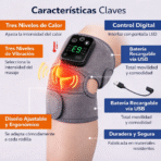 Masajeador Rodilla Térmico Vibración Rodilla Codo Hombro FK17-MD072 - Imagen 4