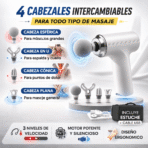 Pistola Masajeadora Muscular Mini 4 Niveles Recargable Terapia FK17-MD73 - Imagen 5