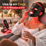 Mascarilla LED Facial Terapia Luz Roja 7 Colores Antiarrugas Colágeno FK17-MD001