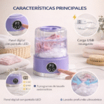 Lavadora Mini Portátil Recargable USB Para Ropa Interior Y FK17-LAV-HP-908 - Imagen 3