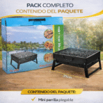 Mini Parrilla Plegable Portátil a Carbón FK17-SM080 - Imagen 2