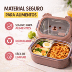 Lonchera porta comida térmica con divisiones acero inoxidable FK17-213 - Imagen 6
