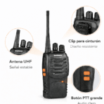 Radios Walkie Talkie Baofeng BF-888S X2 Comunicación UHF FK17-TC403 - Imagen 5