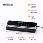 Empacadora Selladora Al Vacío 120W Para Alimentos Cocina FK17-SM030 - Imagen 5