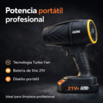 Soplador Aire Inalámbrico 21V Turbo Alta Potencia 2 Baterías FK17-MD2-8367 - Imagen 6