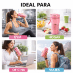 Licuadora Portátil Recargable 450ml USB 6 Cuchillas Acero FK17-LIC-MF1 - Imagen 3
