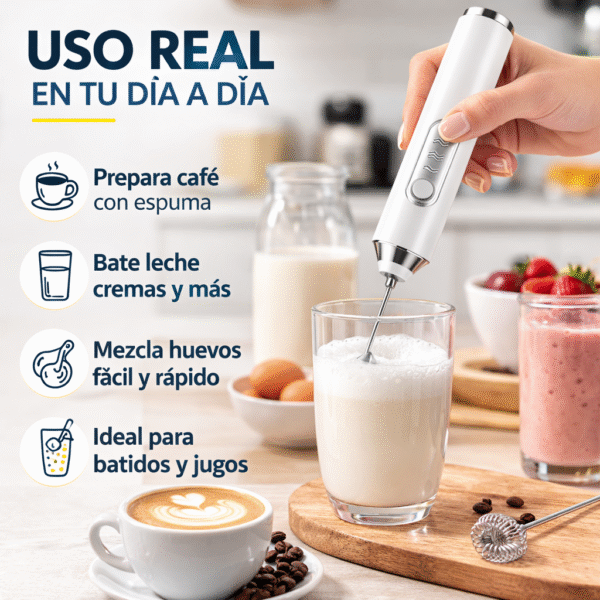 Mini Batidor Eléctrico Recargable USB Espumador Café Leche FK17-BK-58