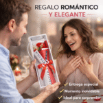 Caja Regalo Rosa Artificial Decorativa Detalle Romántico FK17-30-10