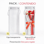 Caja Regalo Rosa Artificial Decorativa Detalle Romántico FK17-30-10 - Imagen 5