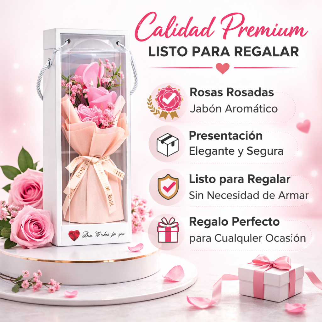 Ramo-de-flores-ROSA-1010-1-FK17-1010-1-IA-6-5.png Mini Ramo De Flores En Caja Regalo Romántico FK17-1010-1 - Imagen 1
