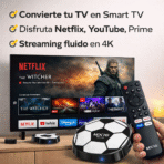 TV Box MX10 Android 4K WiFi 2.4G 5G 2GB 16GB Control Voz Smart TV FK17-TC401 - Imagen 4