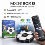TV Box MX10 Android 4K WiFi 2.4G 5G 2GB 16GB Control Voz Smart TV FK17-TC401 - Imagen 5