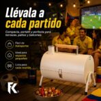 Parrilla De Carbón Portátil Con Cubierta Y Chimenea, Barbacoa FK17-PR445