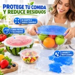 Tapas de silicona reutilizables x6 pcs FK22-08