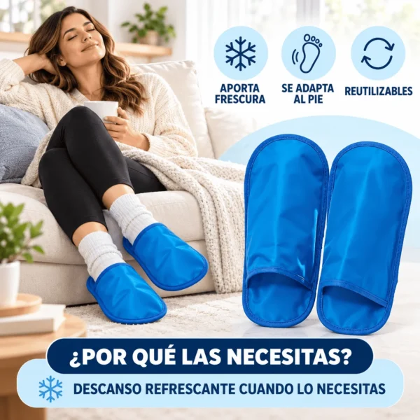 Pantuflas 2 en 1 terapia calor frio zapatones alivia dolor FK23D-143