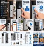 Cerradura Inteligente Digital Chapa Puerta Huella Tarjeta Contraseña App Tuya K49 - Imagen 3