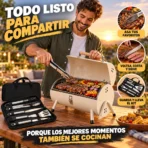 PARRILLERA PORTÁTIL + KIT PARRILLERO