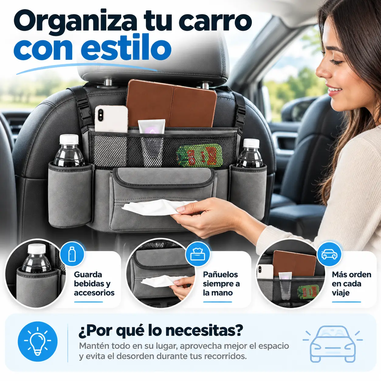 7b4495ad-77a6-4c1c-a7d5-ae5f62c0cde6.webp Bolsa organizadora para silla auto soporte para accesorios FK23D-90 - Imagen 1