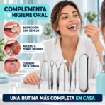 Kit dental limpieza oral en acero set de 6 accesorios Fk16-23kit