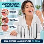 Kit dental limpieza oral en acero set de 6 accesorios Fk16-23kit