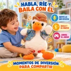 Pato bailarín repite sonidos niños peluche