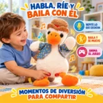 Pato bailarín repite sonidos niños peluche